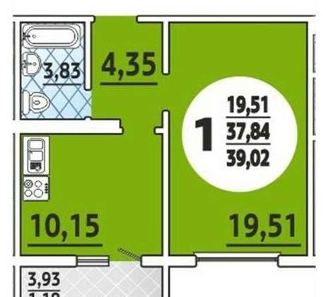 Продажа 1-комнатной квартиры, Краснодар, улица Героя А.А. Аверкиева,  26