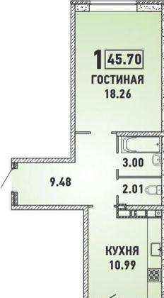 Продажа 1-комнатной квартиры, Краснодар, улица имени Героя Николая Шевелёва,  3/1