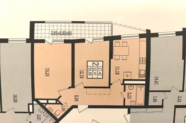 Продажа 2-комнатной новостройки, Краснодар, улица Красных Партизан,  4/15