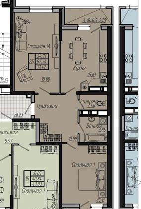 Продажа 2-комнатной новостройки, Краснодар, Гаражная улица,  156к1