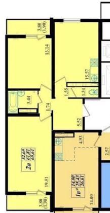 Продажа 2-комнатной квартиры, Краснодар, Черкасская улица,  60/1