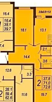 Продажа 2-комнатной квартиры, Краснодар, улица Адмирала Серебрякова,  3к3