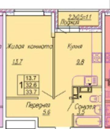 Продажа 1-комнатной квартиры, Краснодар, Тепличная улица,  62/1к2