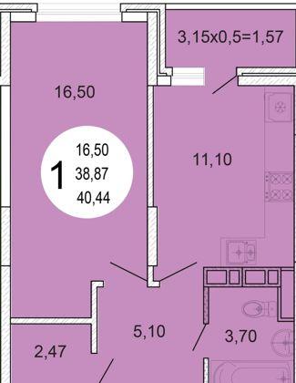 Продажа 1-комнатной квартиры, Краснодар, Командорская улица,  5/2