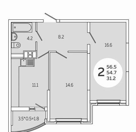 Продажа 2-комнатной квартиры, Краснодар, улица Адмирала Крузенштерна,  6