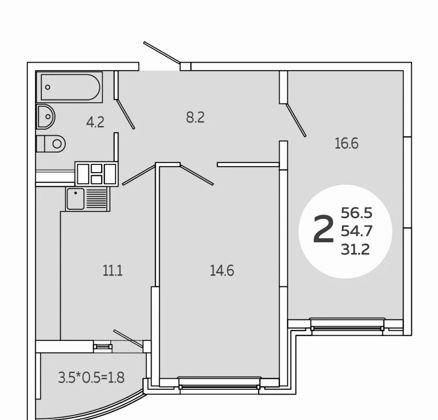 Продажа 2-комнатной квартиры, Краснодар, улица Адмирала Крузенштерна,  6