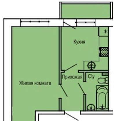 Продажа 1-комнатной квартиры, Краснодар, 1-й Краснодарский проезд,  2к4