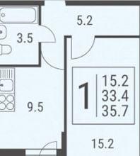 Продажа 1-комнатной квартиры, Краснодар, улица Евгении Жигуленко,  13с1