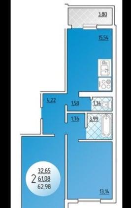 Продажа 2-комнатной квартиры, Краснодар, улица Героя Владислава Посадского,  69