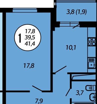 Продажа 1-комнатной новостройки, Краснодар, Гаражная улица,  87