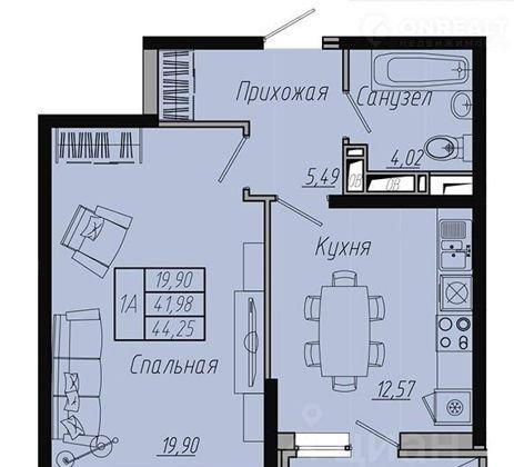 Продажа 1-комнатной новостройки, Краснодар, Стахановская улица,  1/5