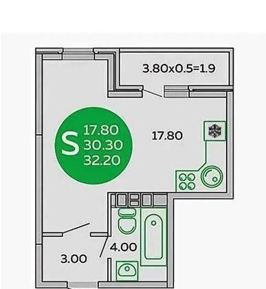 Продажа 1-комнатной квартиры, Краснодар, Командорская улица,  1/3
