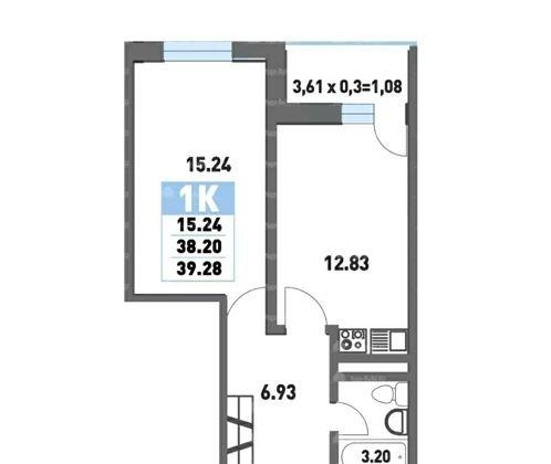 Продажа 1-комнатной квартиры, Краснодар, Круговая улица,  4Вк4