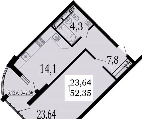 Продажа 1-комнатной новостройки, Краснодар, улица Шоссе Нефтяников,  18к3