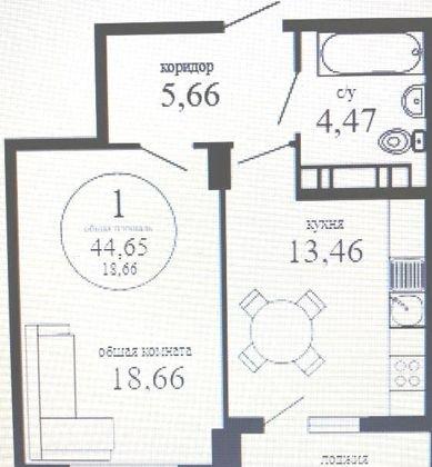 Продажа 1-комнатной новостройки, Краснодар, улица Гаврилова,  88