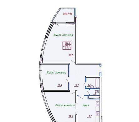 Продажа 3-комнатной новостройки, Краснодар, Гаражная улица,  87