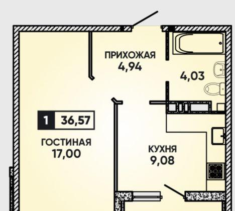 Продажа 1-комнатной квартиры, Краснодар, улица имени Героя Георгия Бочарникова,  8
