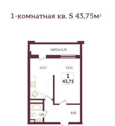 Продажа 1-комнатной квартиры, Краснодар, Домбайская улица,  10/2