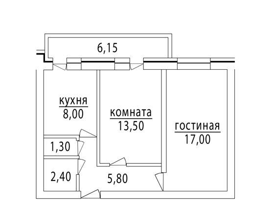 Продажа 2-комнатной квартиры, Краснодар, Сахалинская улица,  15к5