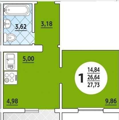 Продажа 1-комнатной квартиры, Краснодар, Черкасская улица,  135