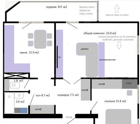 Продажа 2-комнатной квартиры, Краснодар, Железнодорожная улица,  24