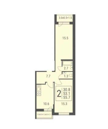 Продажа 2-комнатной квартиры, Краснодар, улица Евгении Жигуленко,  13с1