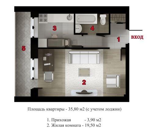 Продажа 1-комнатной квартиры, Краснодар, улица Гоголя,  65
