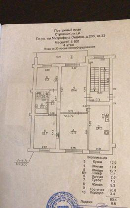 Продажа 3-комнатной квартиры, Краснодар, улица Митрофана Седина,  206