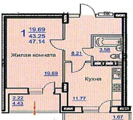 Продажа 1-комнатной квартиры, Краснодар, улица им. Героя Яцкова И.В.,  6