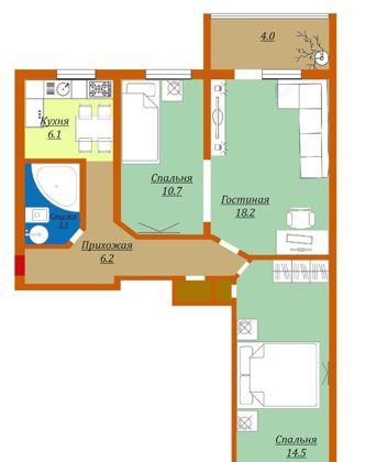 Продажа 3-комнатной квартиры, Краснодар, улица Герцена,  172