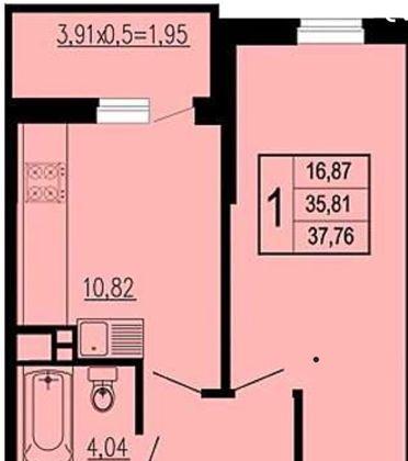 Продажа 1-комнатной квартиры, Краснодар, улица Евгении Жигуленко,  9