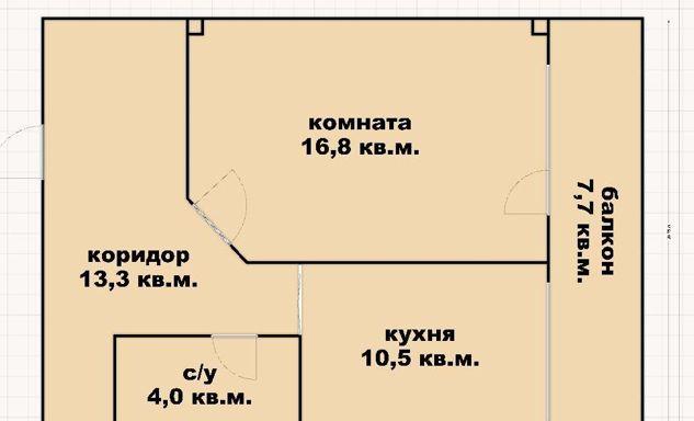 Продажа 1-комнатной квартиры, Краснодар, улица имени Сергея Есенина,  100