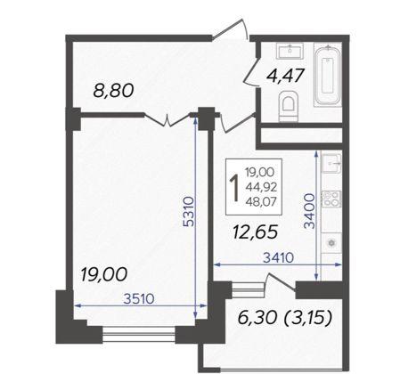 Продажа 1-комнатной новостройки, Краснодар, улица Дзержинского,  95