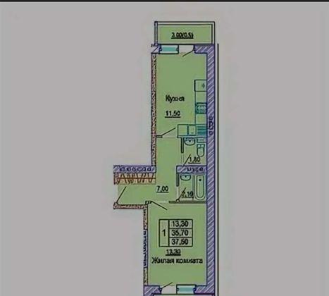Продажа 1-комнатной квартиры, Краснодар, 1-я Ямальская улица,  5к6