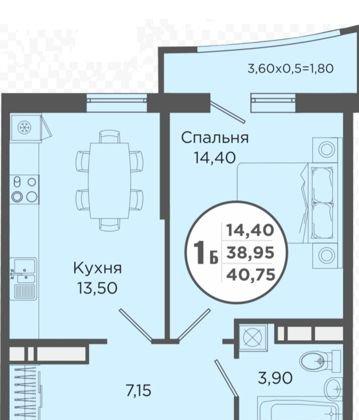 Продажа 1-комнатной квартиры, Краснодар, Тополиная улица,  40/1
