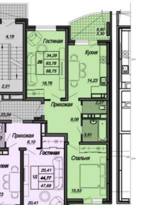 Продажа 2-комнатной квартиры, Краснодар, улица Репина,  4Вк1