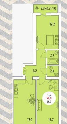 Продажа 2-комнатной квартиры, Краснодар, улица имени В.М. Комарова,  106Бк8