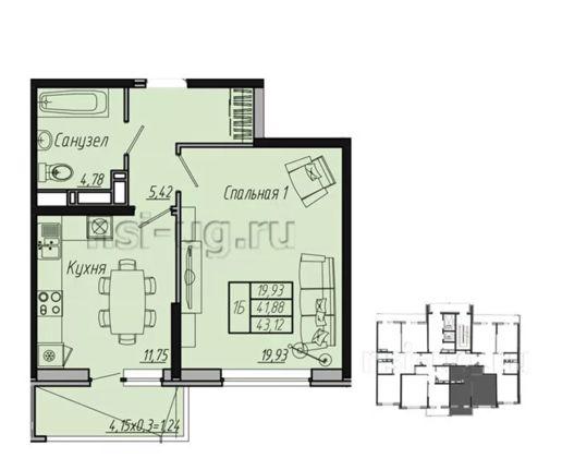 Продажа 1-комнатной новостройки, Краснодар, Стахановская улица,  1/5к3