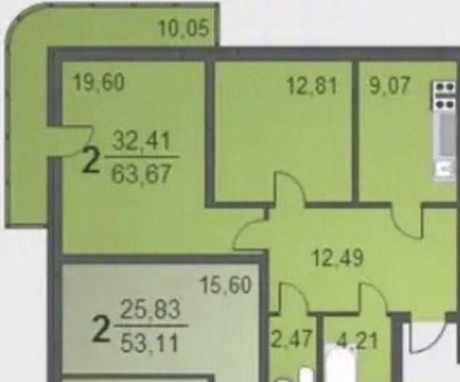Продажа 2-комнатной квартиры, Краснодар, улица имени 40-летия Победы,  133