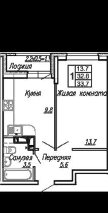 Продажа 1-комнатной квартиры, Краснодар, Тепличная улица,  62/1